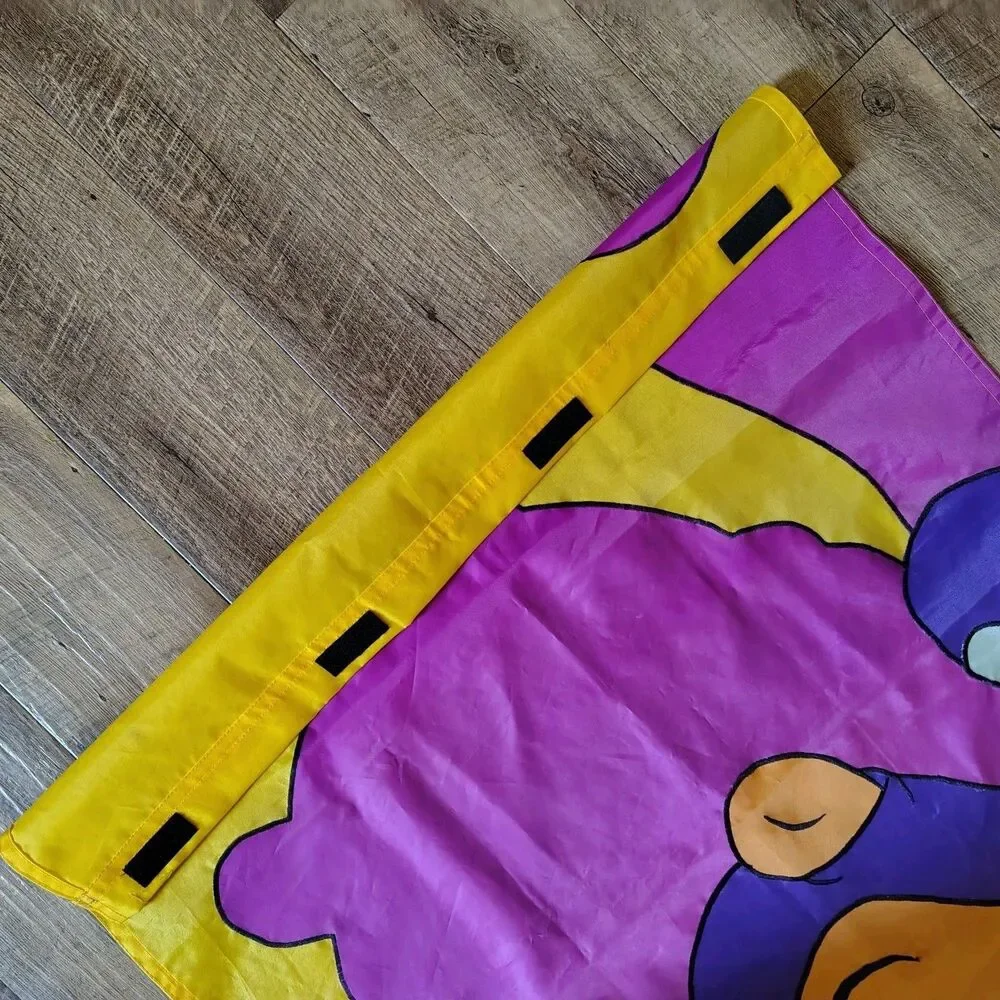 VTG 1990s Disney Winnie The Pooh Large RARE Halloween Door Window Flag Hanger